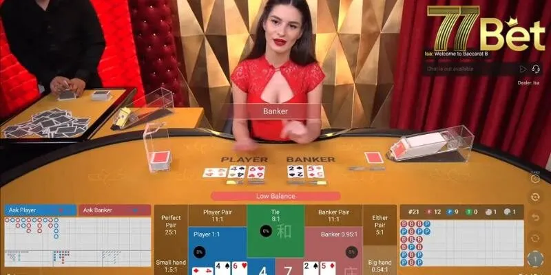 Cách tham gia chơi Baccarat tại 77bet trên smartphone